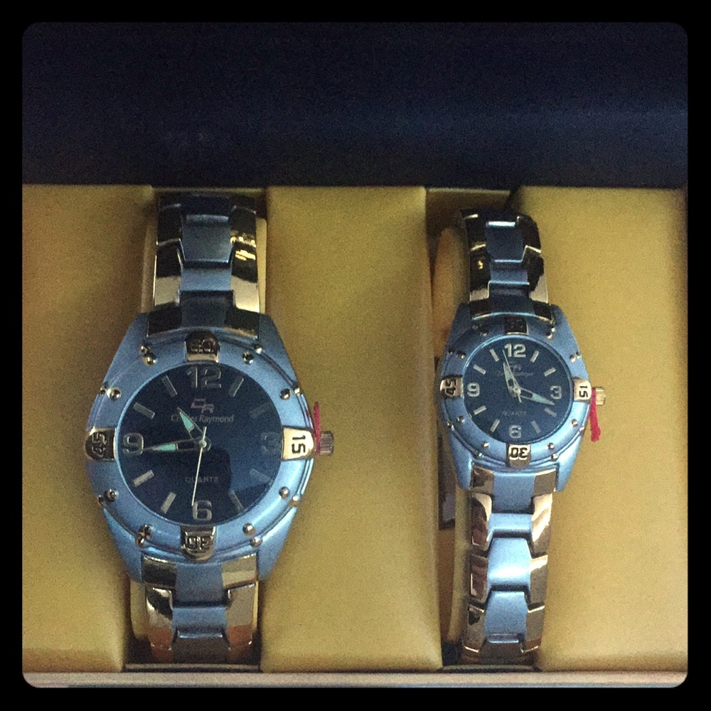 Gold and Silver Charles Raymond Watch set